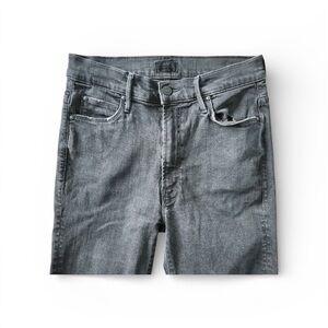 MOTHER Stunner Ankle Step Fray Jeans Black 27 Designer Denim Casual Streetwear‎